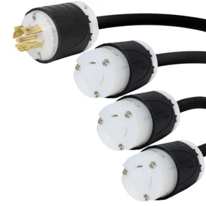 L21-20P a 3x L6-20R Cavo Sdoppiatore 10 piedi, 20A/250V 12 AWG - Scatola di Ferro IBX-2116 - Foto 1 di 1