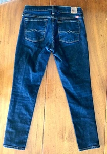 LUCKY BRAND Zoe Skinny Ankle Zip Crop DARK Blue Denim Jeans SIZE 2 / 26 NICE! - Picture 1 of 8