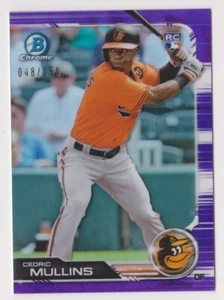 CEDRIC MULLINS 2019 Bowman Chrome Purple Refractor Rookie Card # 048/250 ORIOLES - Picture 1 of 2