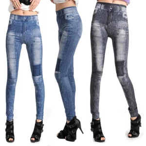 Women's Skinny Denim Stretch Leggings Fashion Trousers Jeans Pants Legging.AU - Picture 1 of 6