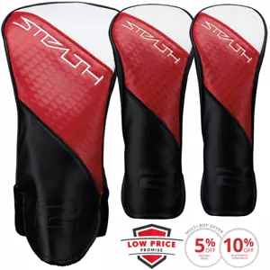 TAYLORMADE STEALTH 2 GOLF HEADCOVERS DRIVER, FAIRWAY & RESCUE COVERS - MULTIBUY - Picture 1 of 3