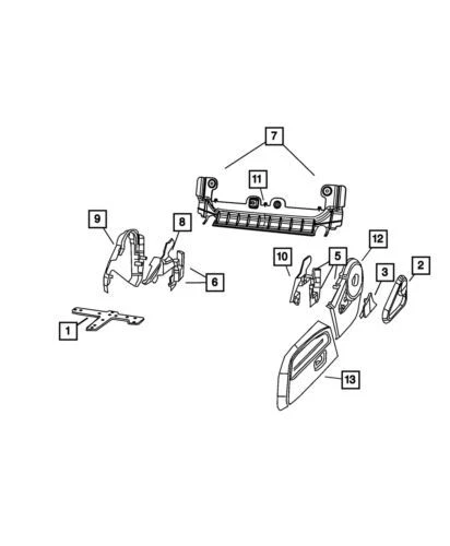 Asiento del conductor protector interno genuino Mopar 2007-2010 Dodge Nitro 1FY191J8AA Foto 1 de 1