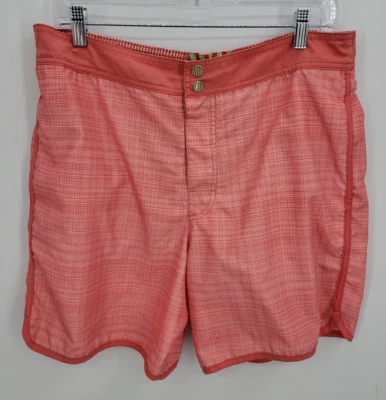 Ted Baker Swim Trunks Mens Medium Melon Pink Printed Lined Swimming Shorts - Image 1 of 4