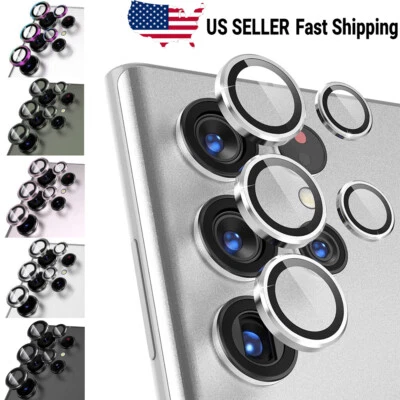 Cubierta protectora de lente de cámara anillos de metal para Samsung Galaxy S23 Ultra S23 Plus Foto 1 de 4
