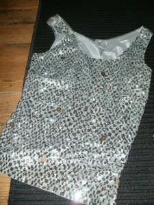 next silver sequin top