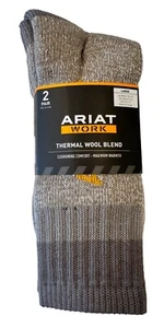 Ariat Work Thermal Woool Bland Size Large Two Pairs Socks NWT WMS 10-12 Mens 9- - Picture 1 of 5