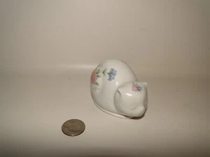 Vintage Action Porcelain Made In Japan Trinket Box, Cat and Flowers. - Picture 1 of 6