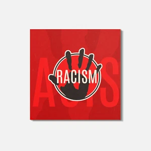 Sottobicchiere quadrato in legno No Racism Black Lives Matter 4'' X 4'' - Foto 1 di 3