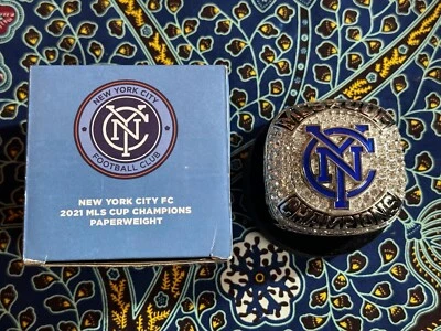 NYCFC 2021 MLS CUP Championship Paperweight (Oversize Version of Ring) -- RARE!! - Image 1 of 4