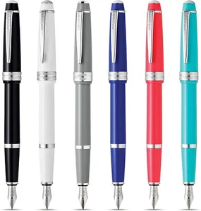 Cross Bailey Light Fountain Pen 6 Colours Smooth M Nib with Free Box Cartridges - Picture 1 of 25