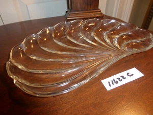 4 Vintage Antique Deco Glass Serving Plates 11622 C - Picture 1 of 8