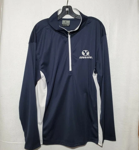 BYU Cougars 1/4 Zip Jacket by Colosseum  Brigham Young Pullover Mens 2XL Cover