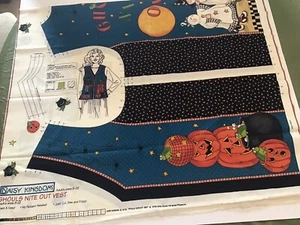 Daisy Kingdom Cut & Sew BOO VEST Halloween Ghouls Night-Out Size 8-22 - Picture 1 of 9