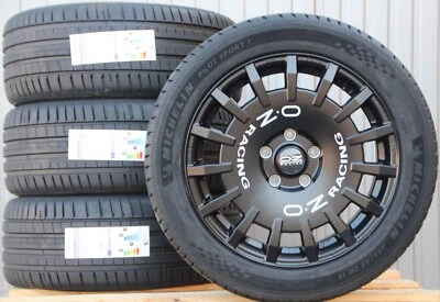 VW Bus T5 T6 T6.1 Multivan Satz Räder Alufelgen OZ schwarz Michelin Sommerreifen - Bild 1 von 3