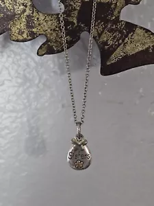 Brighton Sisters Inseparable Reversible Two Tone Small Pendant Necklace - Picture 1 of 7
