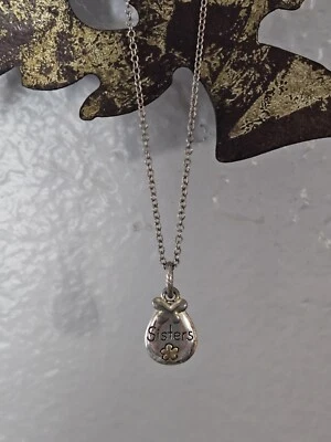 Brighton Sisters Inseparable Reversible Two Tone Small Pendant Necklace - Image 1 of 4