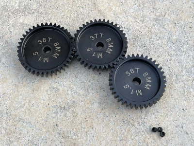 8mm Mod 1.5 Pinion Gears 36 37 38T  SPEED GEARS RATED TO 200+ MPH!! - Image 1 of 2