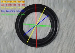 1pcs 2.5/3/3.5" inch Speaker Foam Edge Speaker Surround Home Audio Repair parts - Picture 1 of 7