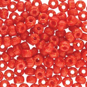 Cuentas de semillas rojas/amarillas iónicas Matubo 2/0 (6 mm), 1 agujero, checas, 10 g, (ion8) - Imagen 1 de 1