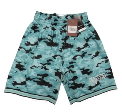San Antonio Spurs Mens Mitchell & Ness Swingman HWC Camo Shorts $80 Large - Image 1 of 4