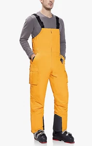 BALEAF Men's Ski Bibs Insulated Waterproof  Overalls Cargo Pockets Rips LARGE - Picture 1 of 5