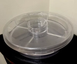 Creative Ware Clear Lazy Susan Style Spin On Ice Serving Tray 5 Compartment 3lb - Picture 1 of 10