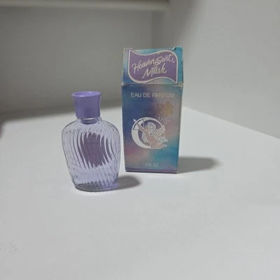 Винтажная парфюмированная вода Heaven Sent Musk 0,5 жидкой унции MEM Company — редкие мини-духи - Изображение 1 из 3