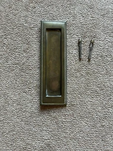 Antique Sprung 10” By 3” Letterbox With Decorative Rope Edging - Picture 1 of 2