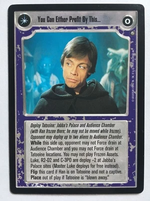 Star Wars CCG Decipher Enhanced Jabba's Palace You Can Either Profit By This... - Bild 1 von 2