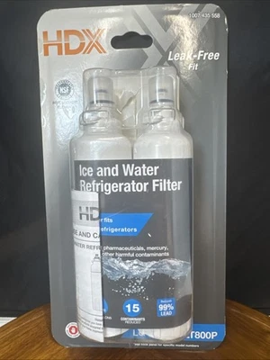 (2-Pk) HDX Refrigerator Water Filter Replacement For LG LT800P FML-4 - Image 1 of 4