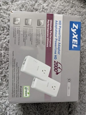 ZyXEL HD Powerline Adapter 2000 (AV2000) Mimo Pass Thru PLA5456 Starter Kit  - Image 1 of 4