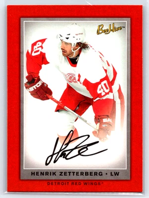 2006-07 Bee Hive Red Facsimile Signature Henrik Zetterberg #64 Detroit Red Wings - Image 1 of 2