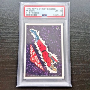 1993 TOPPS Street Fighter M. Bison II - Stickers #8 NM-MT PSA 8 - Picture 1 of 2
