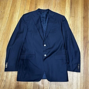 Blazer de sarga de lana Canali para hombre Super 150s exclusivo Italia dinero antiguo 42 - Imagen 1 de 19