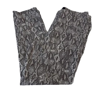 Isaac Mizrahi Live! Calça de tornozelo regular 24/7 elástica cintura cobra píton tamanho 14T - Imagem 1 de 4