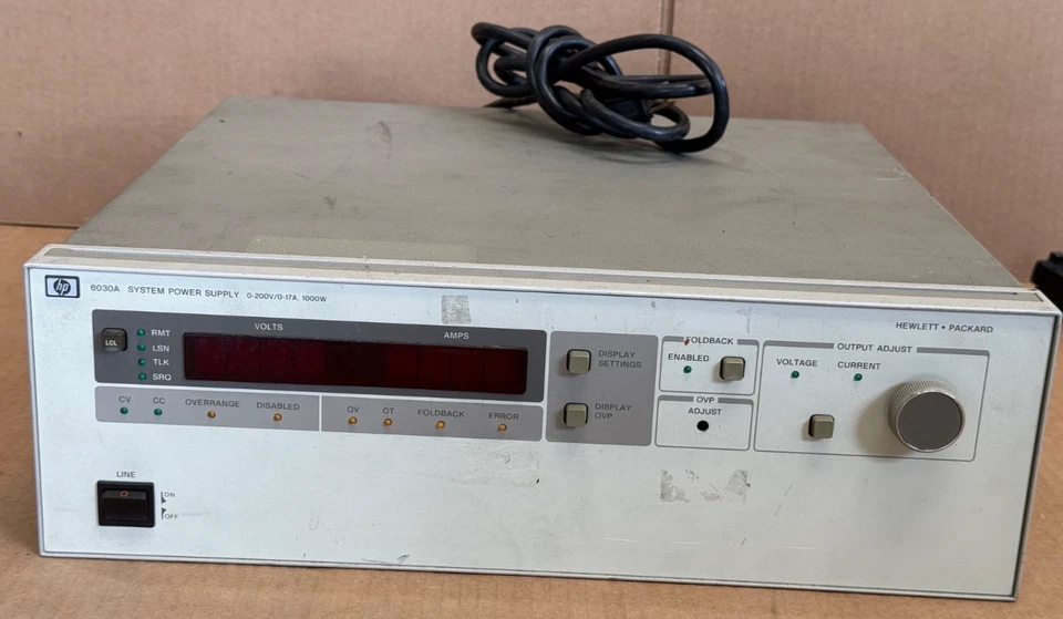 HP 6030A Autoranging DC Power Supply 0–200 V / 0–17 A – No Power, For Repair - Image 1 of 2