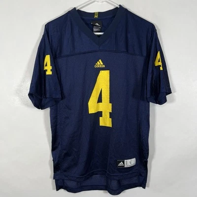 Michigan Wolverines Adidas Football Jersey Youth Boys Size Large 14-16 Blue #4 - Image 1 of 4