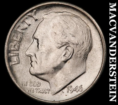 1946-S Roosevelt Dime - Choice Gem Brilliant Uncirculated  Lustrous  #F8812 - Image 1 of 2