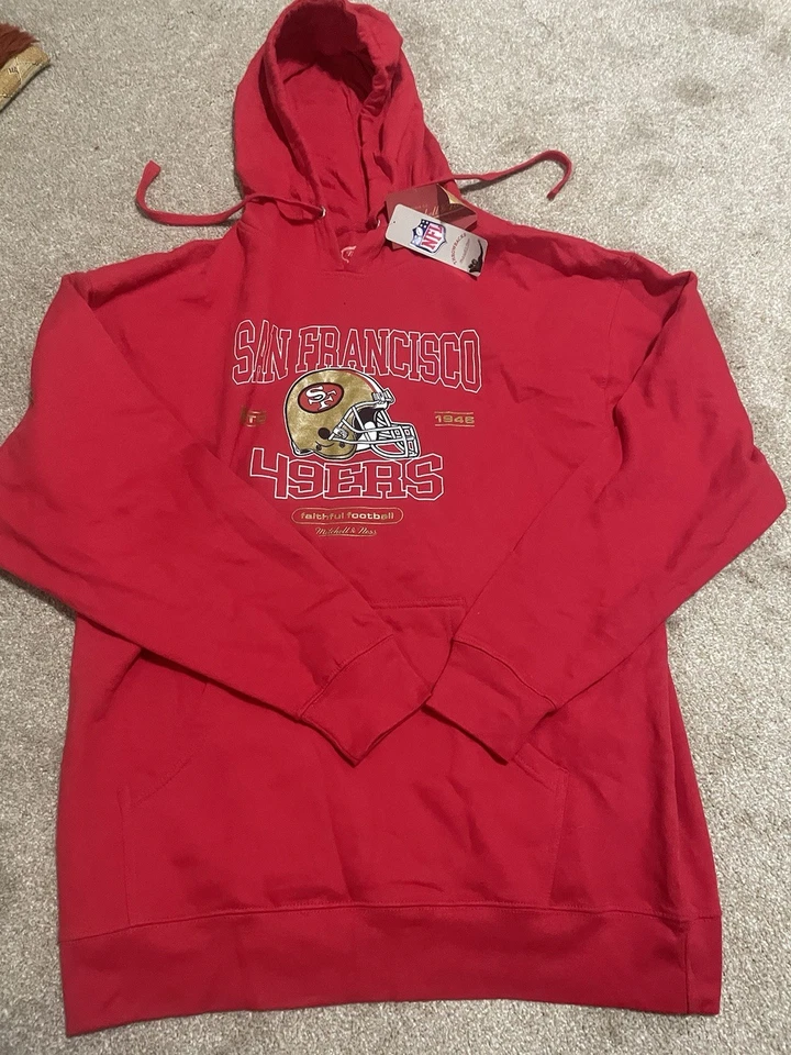 NUEVO Para hombres San Francisco 49ers Mitchell & Ness Casco Clásico Pullover XL Foto 1 de 4