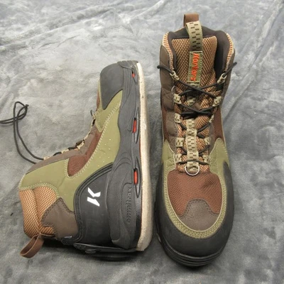 Korkers Redside Mens Boots 13 Green Fish OmniTrax Kling Felt Bottoms Super Grip - Image 1 of 4