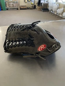 Guante de béisbol Rawlings G601B LHT de cuero negro 12 3/4" Trap-EZE guante dorado en muy buena condición - Imagen 1 de 12