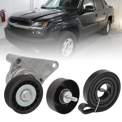 For Chevrolet Silverado GMC Sierra Hummer Serpentine Belt Tensioner Pulley Kit - Image 1 of 4