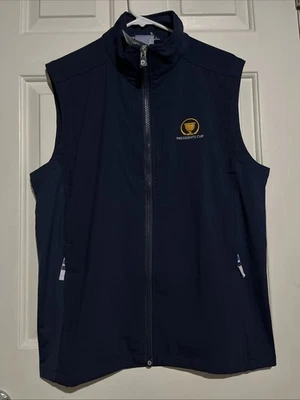 NWT B. Draddy Sport Everyday Vest Navy Men's L Water-Repellent Full Zip Golf - Image 1 of 4