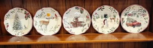 Better Homes & Gardens Winter Forest Salad Plates Tiny Flaws-You Choose Design - Picture 1 of 43