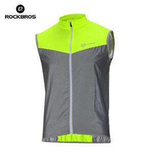 ROCKBROS Cycling Bike Reflective Vest Coat Sportswear Breathable Jersey Green