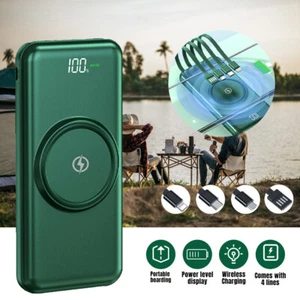 90000000mAh Wireless Power Bank 4USB LCD Backup Portable Charger For Cell Phone - Picture 1 of 36