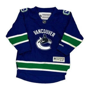 Age 2 Vancouver Canucks Reebok Nhl Jersey - XS Blue Polyester - Picture 1 of 8