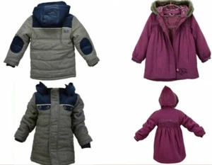 Geschäftsauflösung 15 Stk. Kinder Woll Jacken grau blau u. rosa mit Kapuze - Bild 1 von 15