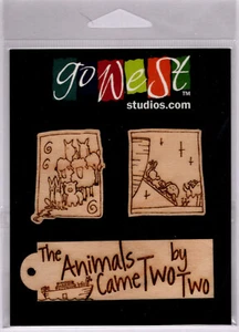 GoWest SET DUE PER DUE ETICHETTE E ACCENTI IN LEGNO incisione laser scrapbooking - Foto 1 di 1