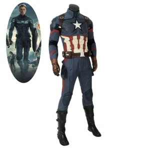 Captain America Cosplay Outfit Steve Rogers Set Suit Bodysuit Costume Halloween - Picture 1 of 25